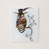 スチームパンクビクトリアンフクロウ ジグソーパズル (縦)