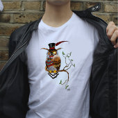 スチームパンクビクトリアンフクロウ Tシャツ