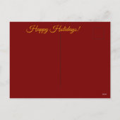 スチームパンクビクトリアンヴィンテージレディークリスマスレッド シーズンポストカード (裏面)