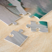 スチームパンクビクトリアン未来的グリーンダンサー ジグソーパズル (側面)