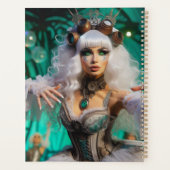 スチームパンクビクトリアン未来的グリーンダンサー プランナー手帳 (裏面)