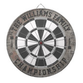 スチームパンクファミリーパーソナライズされた名 ダーツボード (正面)