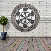 スチームパンクファミリーパーソナライズされた名 ダーツボード