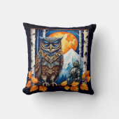 スチームパンクフクロウと満月山ベイカー， WA クッション (正面)