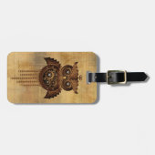 スチームパンクフクロウヴィンテージスタイルラゲージタグ ラゲッジタグ (正面横)