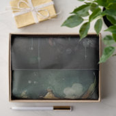 スチームパンクフクロウ3デクページ紙 薄葉紙 (ギフト)