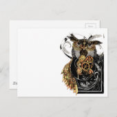 スチームパンクフクロウ ポストカード (正面/裏面)