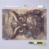 スチームパンクフクロウ 薄葉紙 (クラフト)