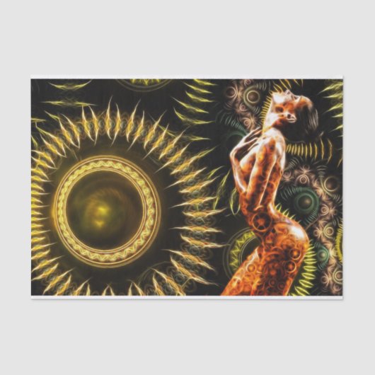 スチームパンクフラクタルファンタジー美女 薄葉紙 (正面)