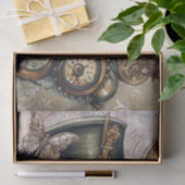 スチームパンクフランスのブルドッグバタフライ 薄葉紙 (ギフト)