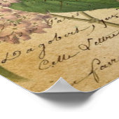 スチームパンクフランスの鍵植物紫薄紫 ポスター (角)