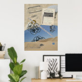 スチームパンクフルートファンタジー ポスター (ホームオフィス)