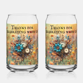 スチームパンクフローラカスタムウェディング ガラス缶