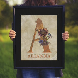 スチームパンクフローラレターA ポスター