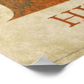 スチームパンクフローラレターH ポスター (角)