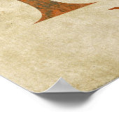 スチームパンクフローラ文字N ポスター (角)