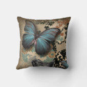 スチームパンクフローラ蝶ヴィンテージビクトリアン靴 クッション (裏面)