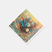 スチームパンクフローラ装飾品 スタンダードカクテルナプキン (角)