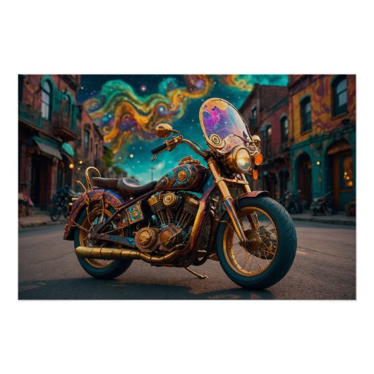 スチームパンクプラズマ自動二輪車機 ポスター (正面)