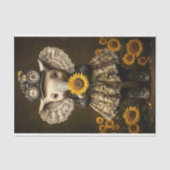 スチームパンクベビーゾウ+ヒマワリAK7デクページ 薄葉紙 (正面)