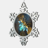 スチームパンクホタル スノーフレークピューターオーナメント (右)