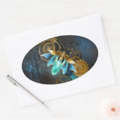 スチームパンクホタル 楕円形シール (封筒)