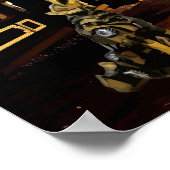 スチームパンクボーイ及びロボットドッグオリジナルサイエンスフィクションファンタジー ポスター (角)