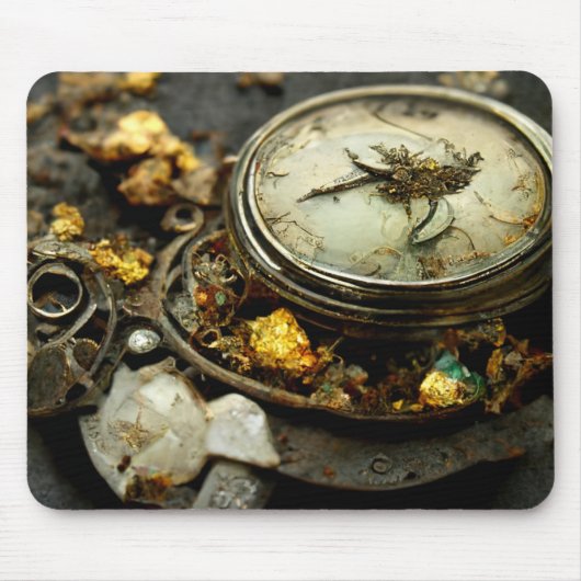 スチームパンクポケットウォッチ_デジタルマウスパッド マウスパッド (正面)