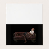 スチームパンクポルトライラゲージハンドルラップ磁石 名刺 (外部フラット)