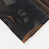 スチームパンクマウスとトレイン フリースブランケット (角)