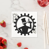 スチームパンクマンホールディングガンギア スタンダードカクテルナプキン (インサイチュ)