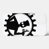 スチームパンクマンホールディングガンギア Case-Mate iPhoneケース (裏面 (横))
