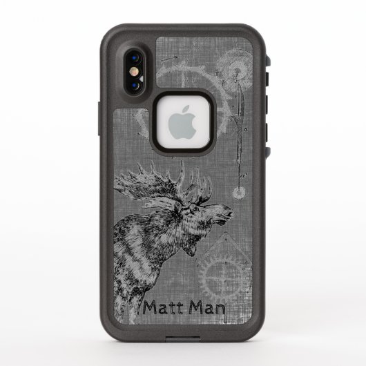 スチームパンクムースギアクロック機能iPhoneケース LifeProof iPhoneケース (裏面)