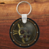 スチームパンクメカニカルハートキーチェーン キーホルダー (正面)
