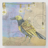 スチームパンクメカニカルバードエンジニアリング ストーンコースター (正面)