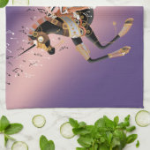 スチームパンクメカニカルホース&レディーティータオル キッチンタオル (折り畳み)