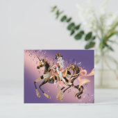 スチームパンクメカニカルホース&レディーパープルポストカード ポストカード (スタンド正面)