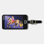 スチームパンクメカニカルホース&レディーラゲッジタグ ラゲッジタグ (正面横)