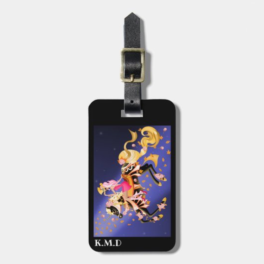 スチームパンクメカニカルホース&レディーラゲッジタグ ラゲッジタグ (正面縦)