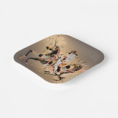 スチームパンクメカニカルホース&レディ紙プレート ペーパープレート (傾斜あり)