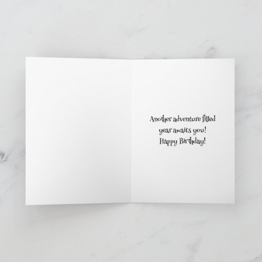 スチームパンクメタルギアとフクロウ誕生日 カード (内部)