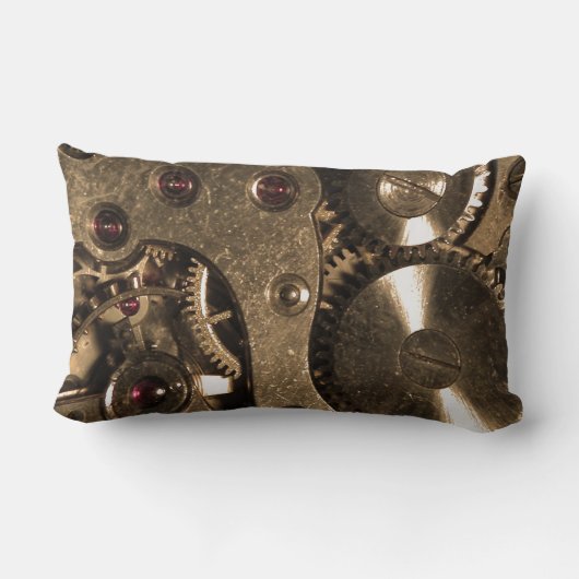 スチームパンクメタルクロックギア ランバークッション (裏面)