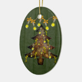 スチームパンクメタルツリーカスタマイズ可能オーナメント セラミックオーナメント (左)