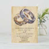 スチームパンクモダンリングや輪ミニマル 招待状 (スタンド正面)