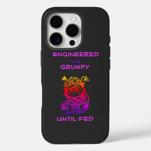 : スチームパンクラーメン猫 楽しいアニメ iPhone 16 Pro Case-Mate iPhoneケース (裏面)