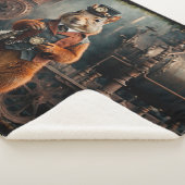 スチームパンクリスと列車 シェルパブランケット (3/4)