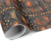 スチームパンクリベット付き金属包装紙 ラッピングペーパー (ロールコーナー)