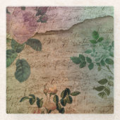 スチームパンクルーズバラ |ヴィンテージ動揺してエフエラ ガラスコースター (正面)