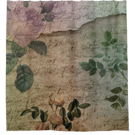 スチームパンクルーズバラ |ヴィンテージ動揺してエフエラ シャワーカーテン (正面)