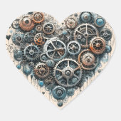 スチームパンクレトロヴィンテージハートギア ハートシール (正面)